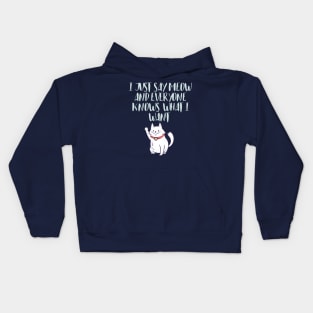 I just say meow Kids Hoodie